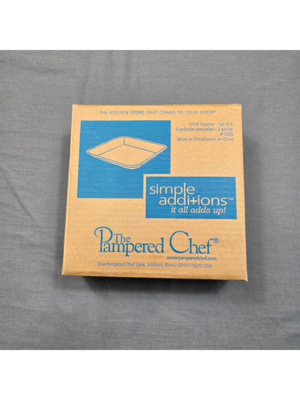 The Pampered Chef Simple Additions Small Squares Set Of 2 White #1925